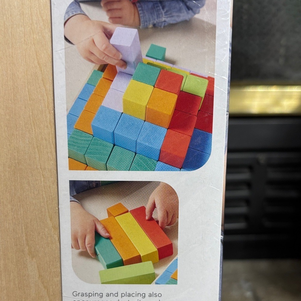Fisher-Price Toddler Wooden Stacking Blocks 65 Pieces Preschool Learning Toy NEW - Picture 10 of 13